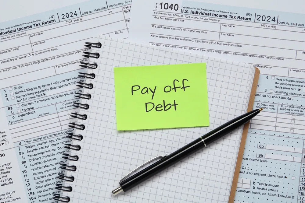 Tax refund debt free